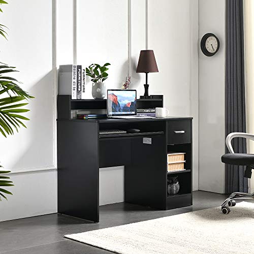 ROCKPOINT Axess Black Computer Keyboard Tray and Drawer Small Home