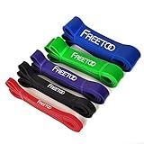 FREETOO Resistance Bands for Pull Up Assist,Workout-82 inches Loop Exercise Band-Single or Set