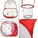 Newcomdigi Kids Ball Pit Ball Tent Toddler Ball Pit with Mini Basketball Hoop and Zippered Storage Bag, 4 Feet/120 Centimeter (Balls Not Included)