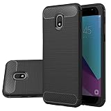 Vinve Carbon Fiber TPU Case for Samsung Galaxy J7 2018/ J7 V 2nd Gen/ J7 Aero/ J7 Star/ J7 Top/ J7 Crown/ J7 Aura/ J7 Refine/ J7 Eon (Black)