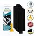 EHS Retailer Anti Slip Tape Waterproof Pre-Cut 10 Pieces 2 x 12inchs | Stair Treads Non-Slip Version 2019 | Strong Grip Tape For Stairs | Black Color 80 Grit | Bonus Scraper and Ebook