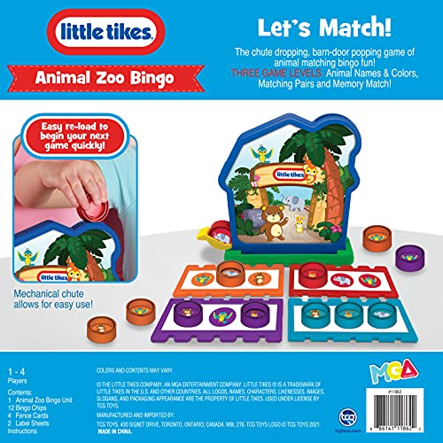 Little Tikes Animal Zoo Bingo MultiPlayer Kids Game, Multicolor