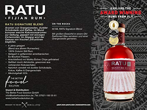 RATU Signature Blend 8 Jahre | 35% | 0,7 L | Gold prämierter Rum | süss & lecker – Bild 6