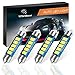 YITAMOTOR DE3175 42mm LED Festoon Bulb White Error Free Super Bright 6000K for Car Interior Dome Map Door Light 3021 3022 3175 6428, Pack of 4