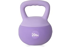SogesPower Soft Kettlebells,Iron Sand Filled Weights Strength Training Kettlebells,Shock-Proof Weights and Wide-Grip Handle,Fitness Home Gym Soft Kettlebells for Women Men Children, Purple