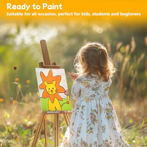 Koncci Canvas for Painting 20x25 cm-12 Packs 3 MM Cotton Blank Art Canvases Panels, Pre-Stretched Canvas Board, for Acrylic, Oil Painting Wet Art Media Projects