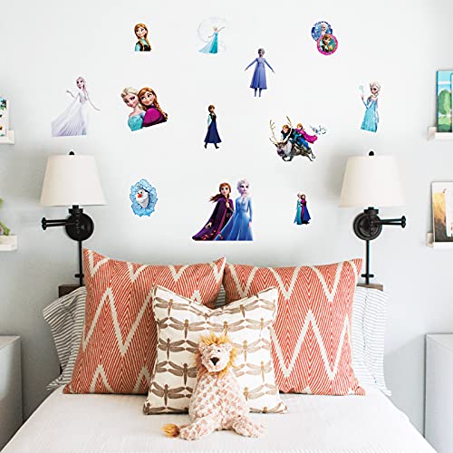 Frozen Wall Decals 16×24in Elsa and Anna Princess Stickers Olaf Vinyl Decor for Girl's Room