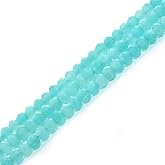 Natural Brazilian Amazonite Gemstone 4mm Faceted Rondelle Spacer Loose Beads 16 Inch for Jewelry Making Beads