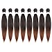 ROSDINA Pre-stretched Braiding Hair - 26 Inch 8 Packs Ombre Brown Super Long Braiding Hair For Twist or Box Braids, Yaki Texture Hot Water Setting Synthetic Braiding Hair Extensions (26 Inch, T30-8P)