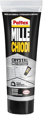 Millechiodi Crystal, Adesivo sigillante per vetri e specchi, 90 g