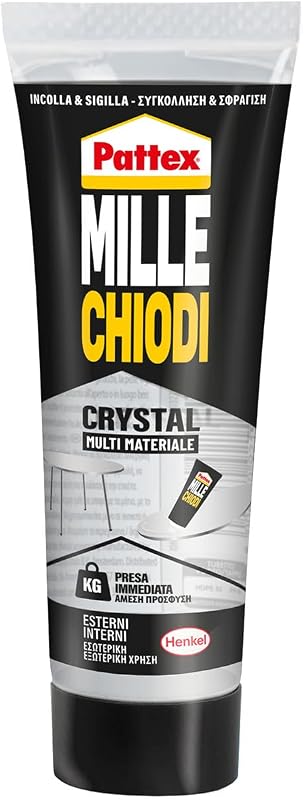 Millechiodi Crystal, Adesivo sigillante per vetri e specchi, 90 g