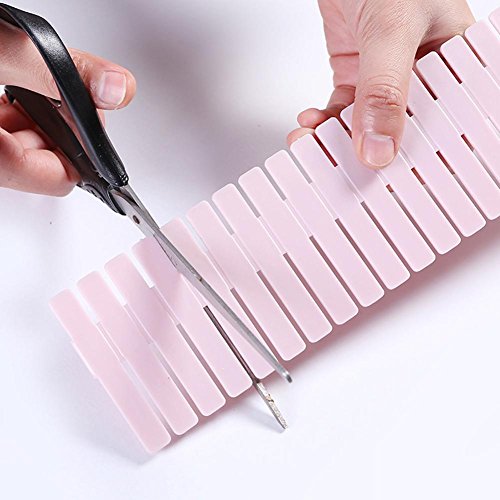 WXLAA 4PCS Pack Drawer Divider Colorful Home Grid Storage DIY Household Organizer White