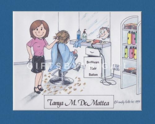 Amazon Com Hair Stylist Personalized Custom Cartoon Person