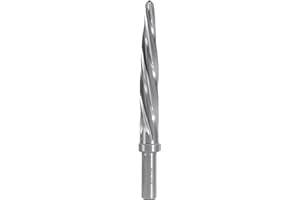 Jerax tools 5/8" Bridge/Construction Reamer, M2 HSS Taper Chucking Reamer Drill Bit for Steel Alloy Aluminum Metal Wood Plastic, 1/2” Shank Chuck, Spiral Flutes, to Enlarge/Align Holes, 16mm