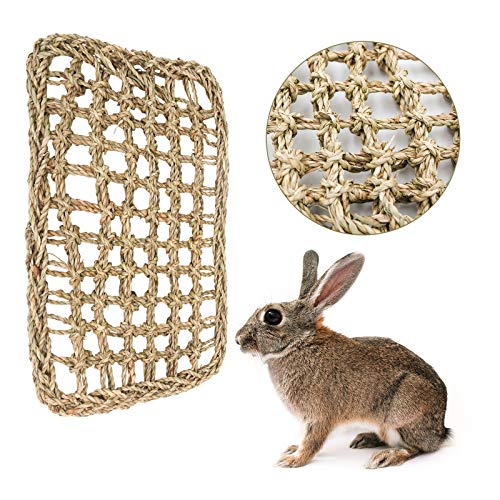 Rabbit Seagrass Mat, Bunny Chinchilla Activity Protector Mat for Teeth