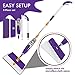 Vorfreude – Floor Mop with Integrated Spray and – Included Refillable 700Ml Capacity Bottle and Reusable Microfibre Pad