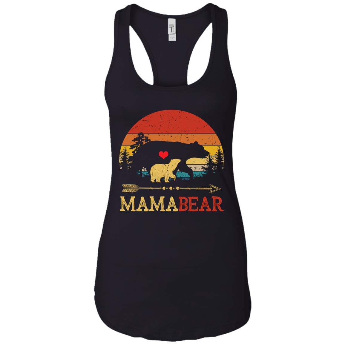 Mama Bear Funny Vintage Sunse Gift For Bear Lover T Shirt