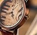 Vintage Piano Music Note Analog Bronze Watch with Leather Strap