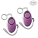 Personal Alarm, IEKA 2Pack 140 DB Safety Emergency Key Chain Alarm, Safe Sound Self-Defense Security Siren with Mini LED Flashlight Best for Kids,Women,Night Workers and Valentine's Day Gift ( Purple)
