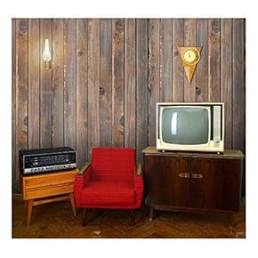Vertical Brown Vintage and Retro Wood Textured Paneling - Wall Mural, Removable Wallpaper, Home Decor - 66x96 inches