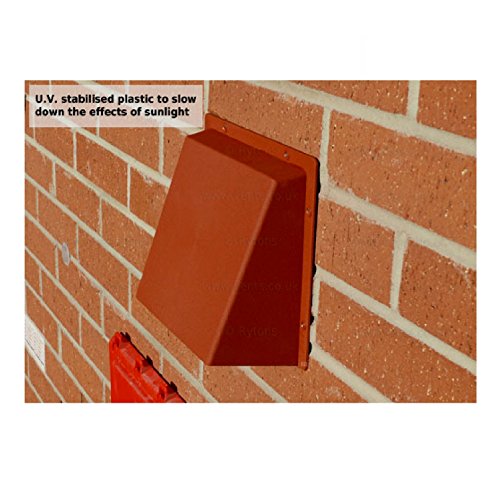 9" x 6" Brown Hooded Cowl Vent Cover for Air Bricks Grilles Extractors