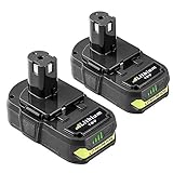 Topbatt Replace for Ryobi 18V 3.0Ah Battery Lithium ion ONE+ Plus P102 P103 P104 P105 P107 P108 P109 P122 Cordless Power Tools 2-Pack