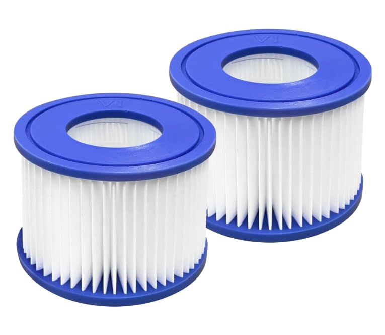 FD-Workstuff Compatible with Bestway Filter Cartridge VI for Lay-Z-Spa Miami, Vegas, Monaco, Palm Springs (1 x Twin Packs, 2 Filters)