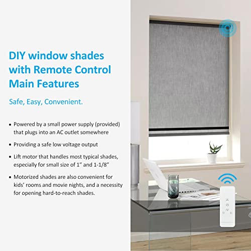 Rollerhouse 12V Hardwired with Remote Blinds Motor Kit Remote Control