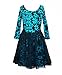 Truly Me, Big Girls, Tween Long Sleeve Mesh Overlay Dress, 7-16