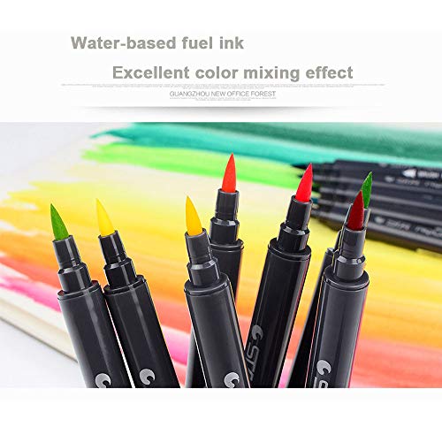 image for DICPOLIA Painting Pens Dual Tip Brush Marker Pens Highlighter Adults C