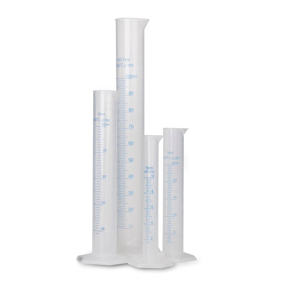Measuring Cylinder Graduated Cylinder Lab Test Tube 4 Pack Chemistry