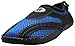 Greg Michaels Men's Water Shoes Aqua Slippers Yoga Exercise Socks With Drawstring Closure (9, Black/Royal Blue)