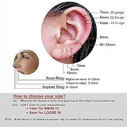 4mm Mini Cartilage Earring Hoops, Thin Tragus
