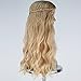 Miss U Hair Long Blonde 70s Hippie Wigs for Women Elf Princess Bride Wig Renaissance Long Wavy Halloween Costume Wig
