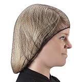 Disposable PLUS Durable Regular Nylon Breathable Honeycomb Hair Nets, Brown