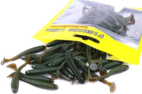 Soft Fishing Lures Wiggle Shad Swimbait for Freshwater Saltwater Fake Bait Set of 6 color