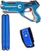DYNASTY TOYS Outdoor Games for Kids Laser Tag Blaster Toy for Camping W/Glow in the Dark Wristband (Blue)