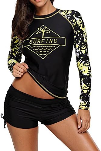 Esprlia Women's Long Sleeve Rash Guard Shirt Swimwear Athletic UV Protection Tops