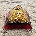 Orgone Citrine and Black Tourmaline Pyramid with The Tree of Life Symbol | Orgonite Energy Generator Infused By the Reiki Energy | Protects and Heals on All Spiritual and Physical Levels