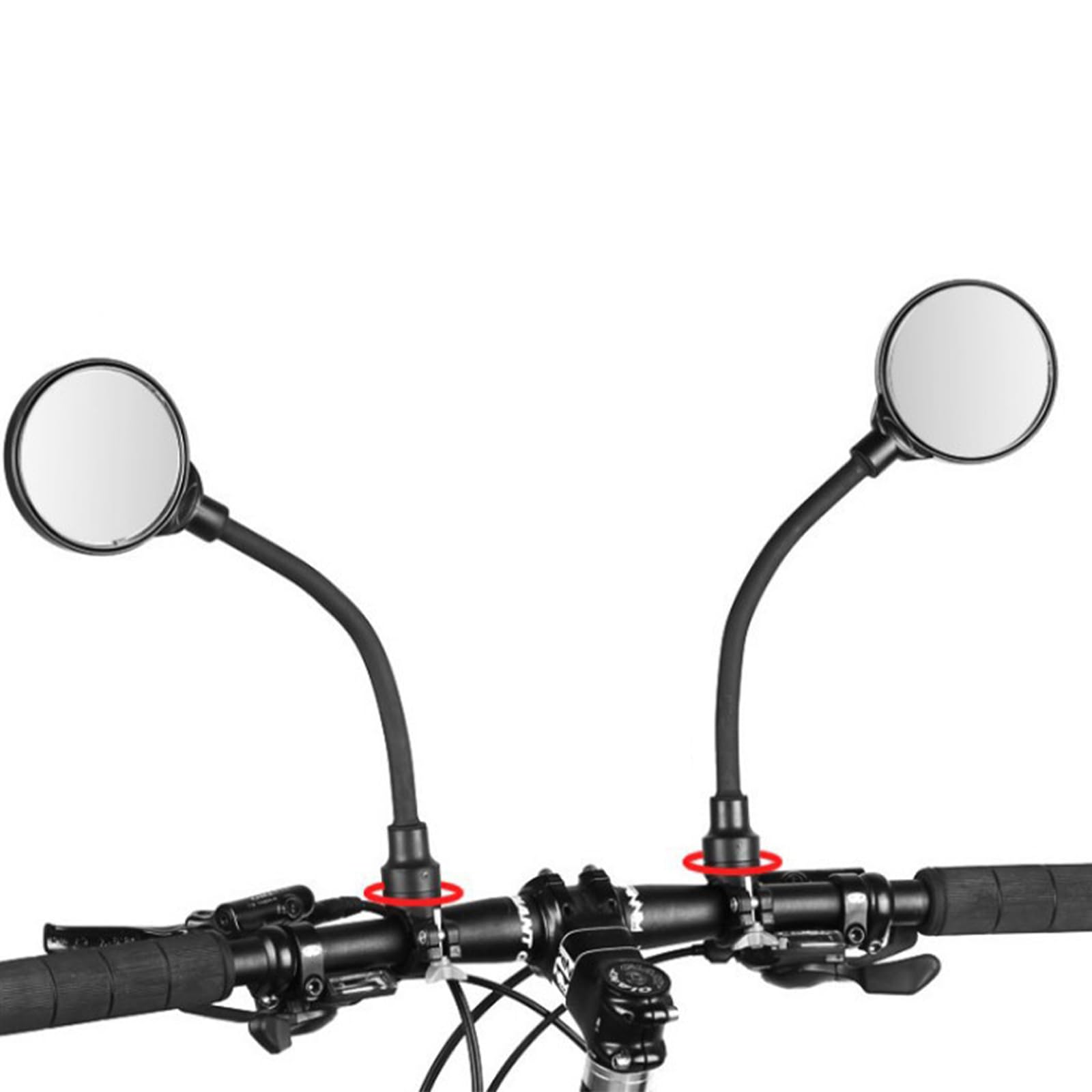 Bike Mirrors,360° Rotatable Bicycle Handlebar Mirrors,Wide Angle Rear View Mirrors,Adjustable Bike Mirrors,1 Pair
