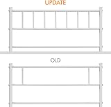 Yaheetech 3ft Single Metal Bed Frame with Headboard Footboard White view 9