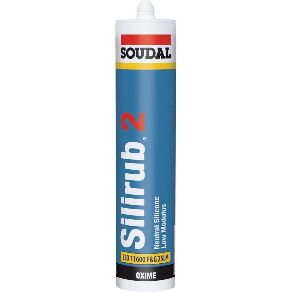 Soudal 106197" Silirub 2" Neutral Silicone, Dark Grey, 300 ml