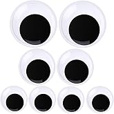 Giant Wiggle Googly Eyes with Self Adhesive Large Black Plastic Eyes for Crafts 2 Inch 3 Inch 4 Inch Set of 8