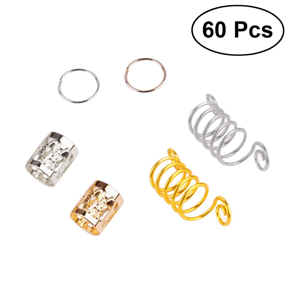 Supvox 60pcs Micro Hair Extension Rings Hair Braid Dreadlocks For