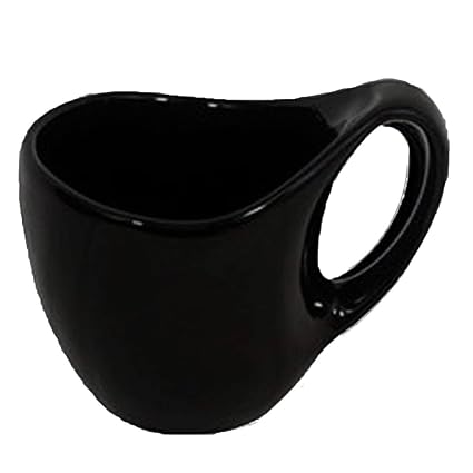 Tuelip Boat Shape Coffee Mug, 350 ml, Black