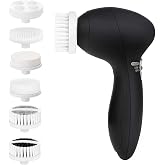 Facial Cleansing Brush Face Scrubber: CLSEVXY Electric Face Spin Cleanser Brushes with 6 Brush Heads for Deep Cleansing, Gentle Exfoliating, Removing Blackhead, Massaging