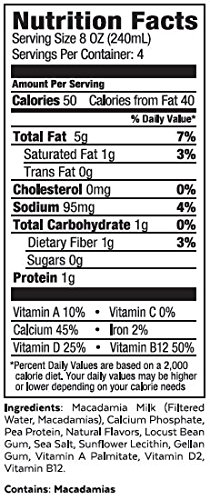 2 Milkadamia+Unsweetened+Vegan+Keto+Friendly+Macadamia