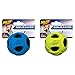 Nerf Dog Bash Rubber Wrapped Tennis Ball Dog Toy, Lightweight, Durable and Water Resistant, 2.5 Inches, for Small/Medium/Large Breeds, Two Pack, Green and Blue