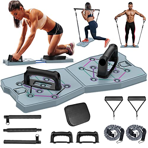 iTHEARU Push Up Board Fitness Foldable Pushup Bar, Ab Workout