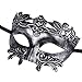 Mens Masquerade Mask Greek Roman Party Mask Mardi Gras Halloween Mask Silver Black
